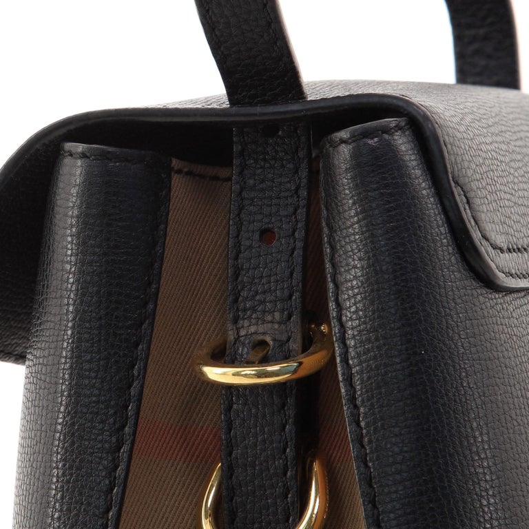 Burberry Brown Leather and House Check Fabric Medium Camberley Top Handle  Bag at 1stDibs