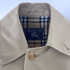 Burberry Camden Trench Coat taille M en Coton Beige Circa 1990