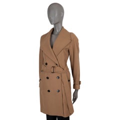 BURBERRY camel brown wool 2018 CRANSTON TRENCH Coat Jacket 4 XS