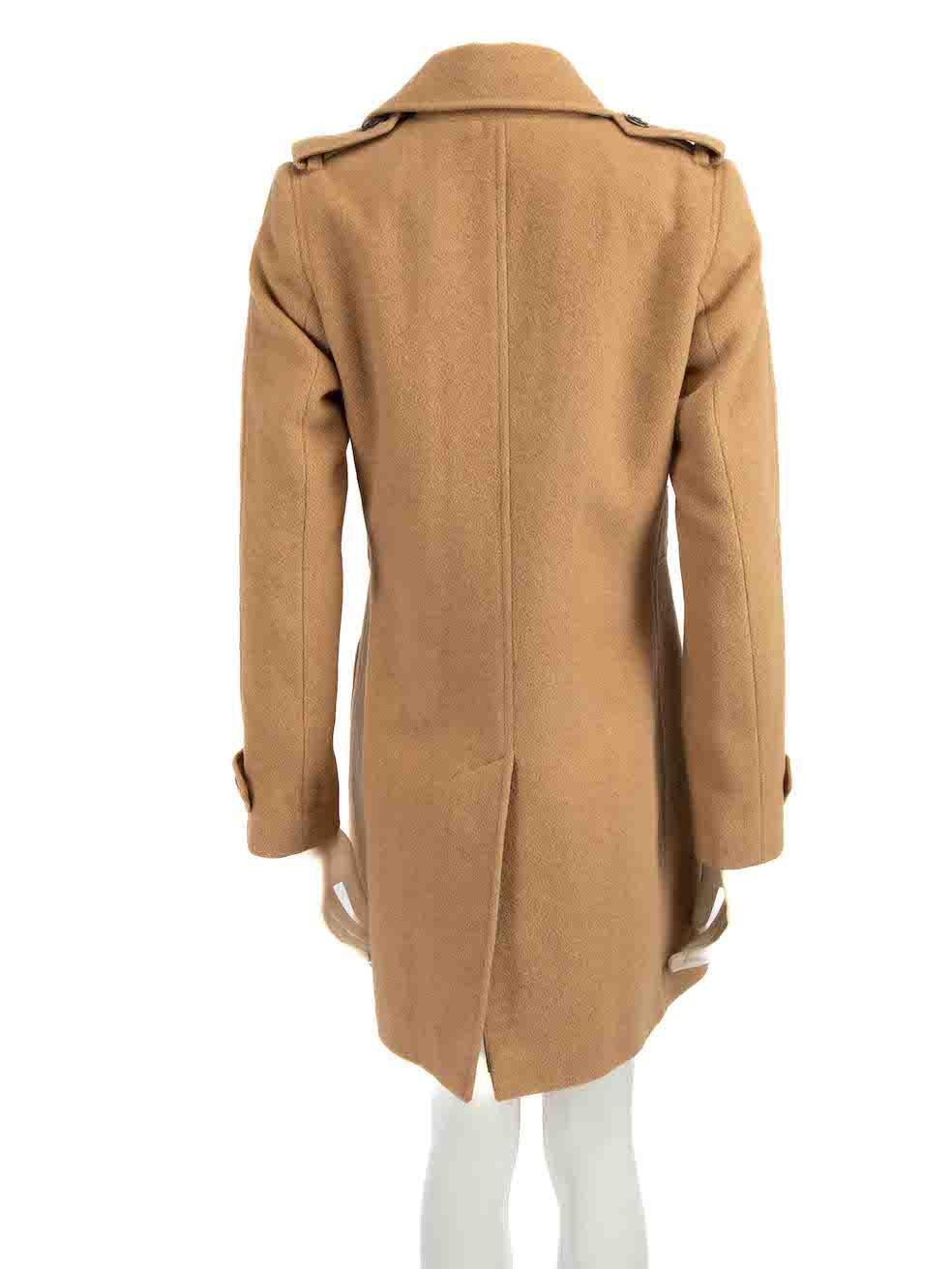 Manteau croisé Burberry camel, taille XS Bon état - En vente à London, GB