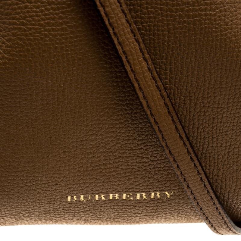 Burberry Camel House Check Canvas and Leather Little Crush Crossbody Bag 1
