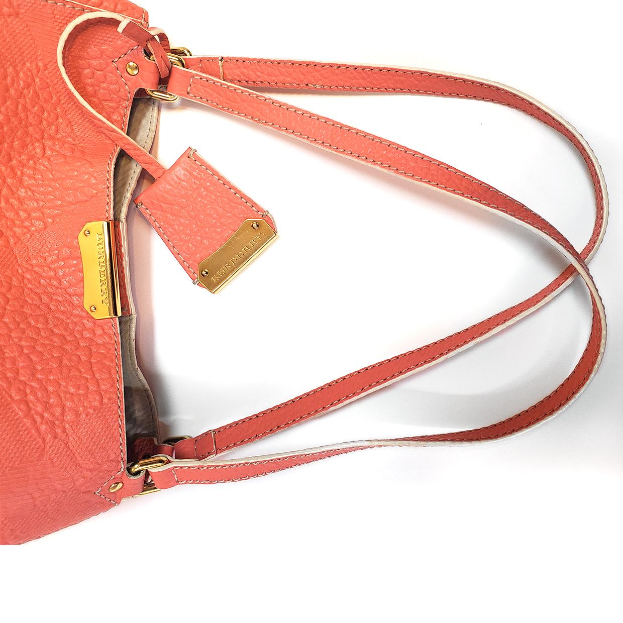 Burberry Canterbury Rose Pink Embossed Check Tote Handbag For Sale 1