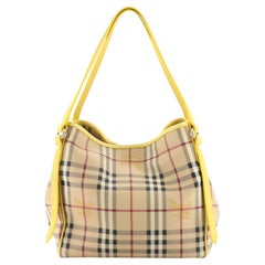 Burberry Canterbury Tote Haymarket Coated Canvas Small