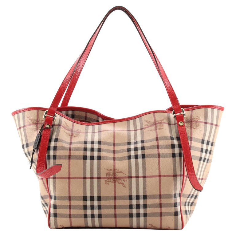 Burberry Canterbury Tote Haymarket Coated Canvas Small at 1stDibs
