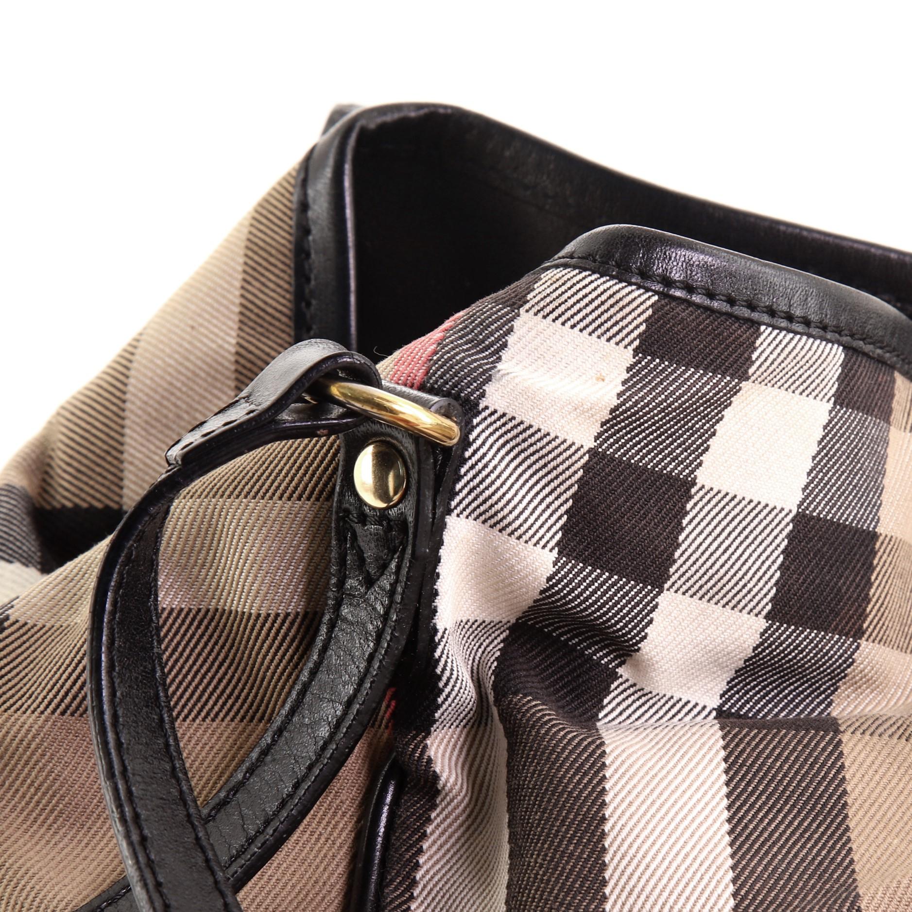 Burberry Canterbury Tote House Kariertes Segeltuch Klein 3
