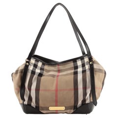 Burberry Canterbury Tote House Kariertes Segeltuch Klein