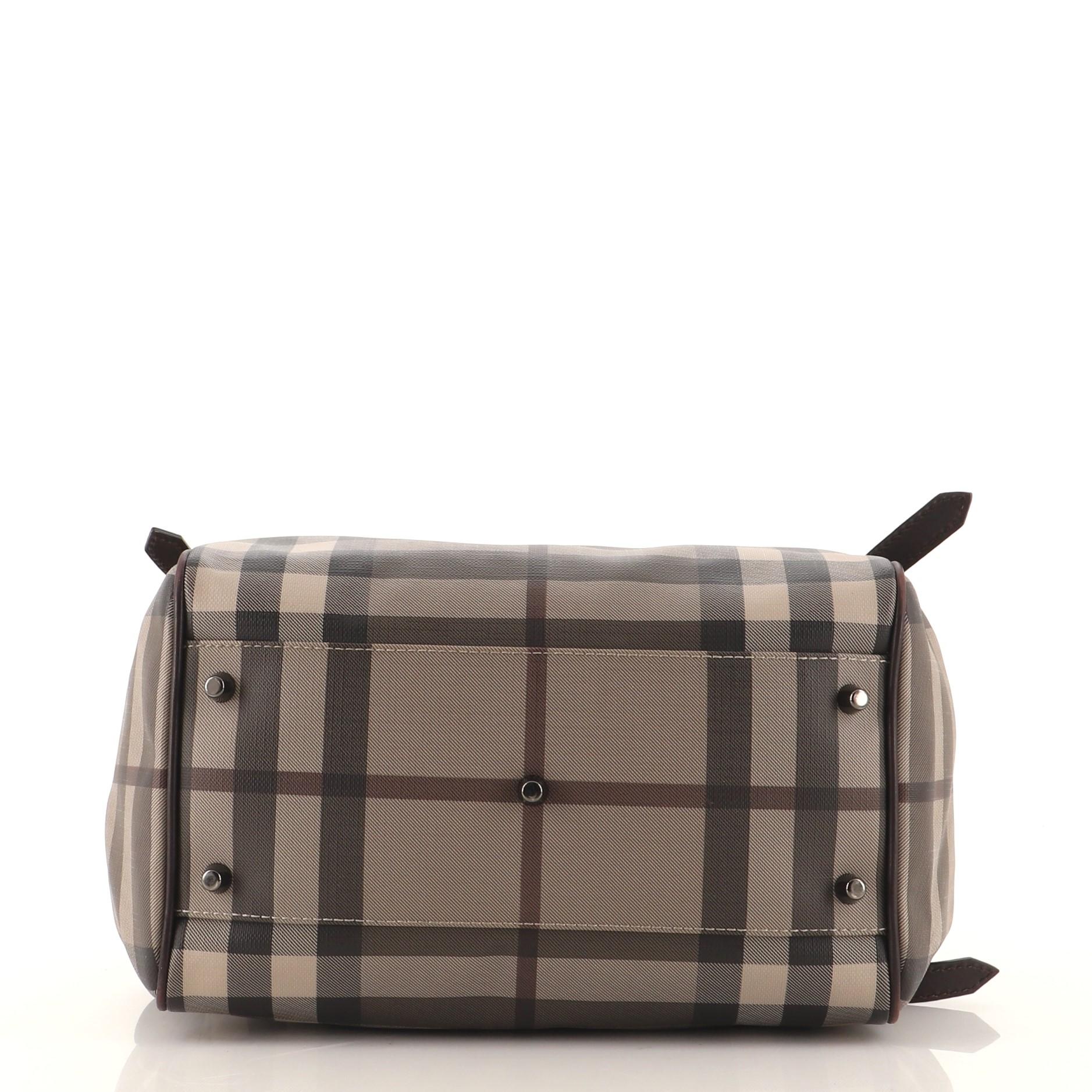 Burberry Canterbury Tote Geräuchertes Karo Beschichtetes Segeltuch Klein für Damen oder Herren