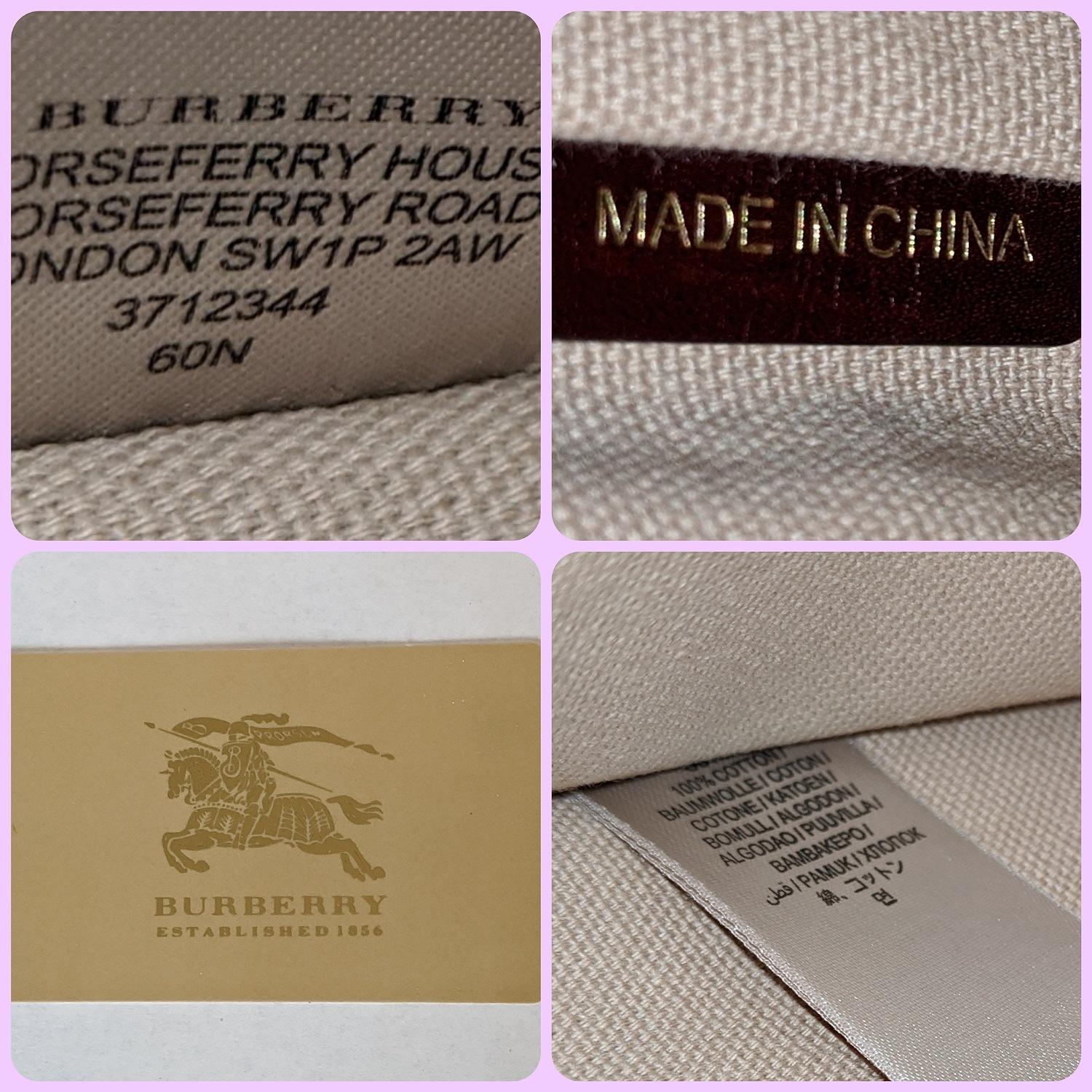 Burberry Canvas Purple Check Print Tote For Sale 1