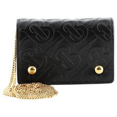 Burberry Card Case Monogram Embossed Leather