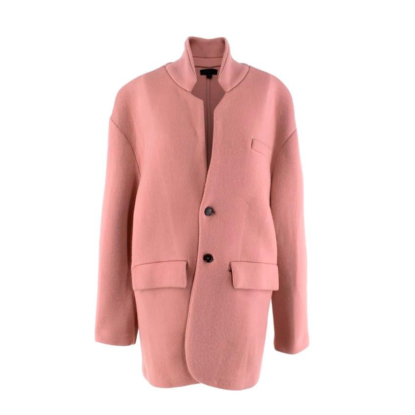 Burberry Cashmere Blend Blush Pink Single Breasted Coat - US 10 For Sale