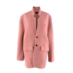 Used Burberry Cashmere Blend Blush Pink Single Breasted Coat - US 10