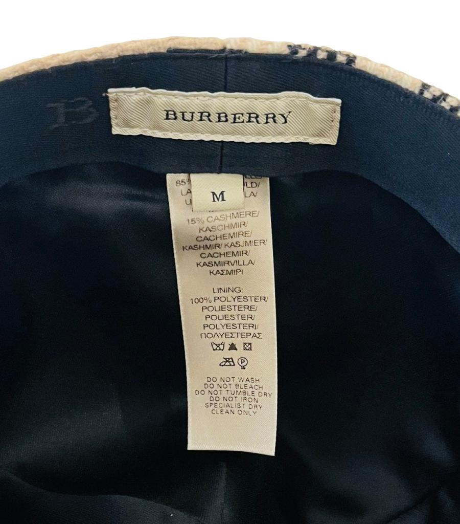 Burberry Cashmere & Wool Nova Check Hat/Cap 2