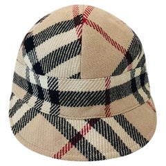 Chapeau/casquette Nova à carreaux en cachemire et laine de Burberry