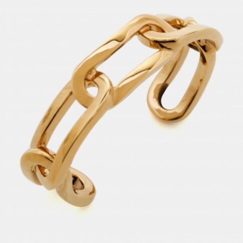 Ce magnifique bracelet manchette à maillons de chaîne Burberry ne manquera pas de se faire remarquer lorsqu'il se posera sur votre poignet. Fabriqué avec précision, ce bracelet fin sera un investissement que vous aimerez.