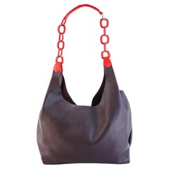 Burberry Chain Shopper Tote Leather Medium