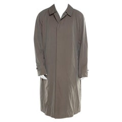 Burberry Chalk Green Cotton Twill Brighton Extra Long Trench Coat 4XL For  Sale at 1stDibs | burberry 4xl