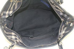 Burberry Anthrazitfarbene Denim Canvas Tote aus Segeltuch 1BUR912K