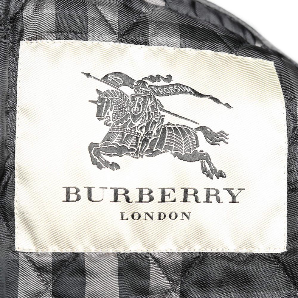 Burberry Charcoal Grey Quilted Synthetic Jacket M For Sale 1