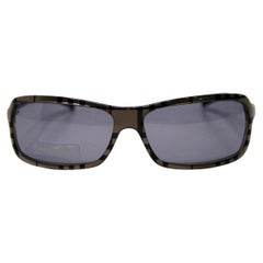 Burberry Check Blue Tinted Rectangular Sunglasses circa 1990s
