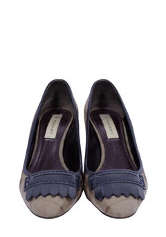 Burberry Check Canvas Kitten Heels - EU 37