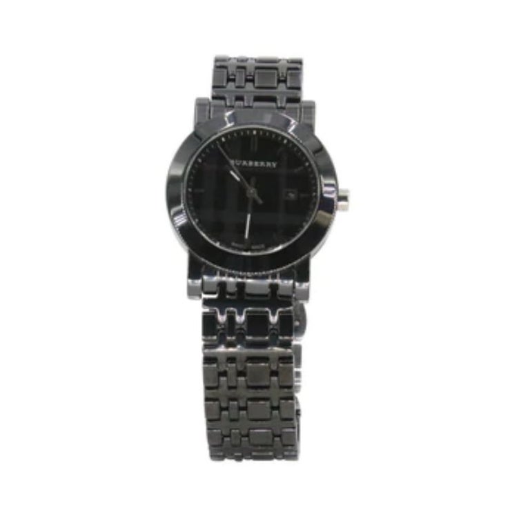 Black burberry watch women's Clearance