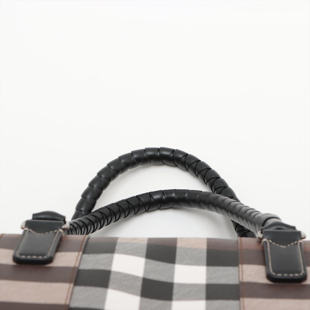 Bolso Boston de piel a cuadros Burberry Marrón 3