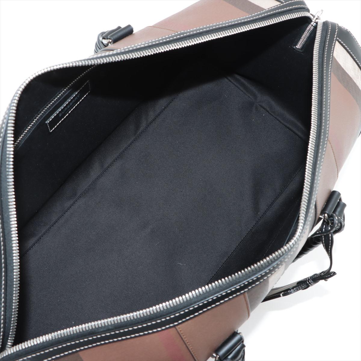 Bolso Boston de piel a cuadros Burberry Marrón 5
