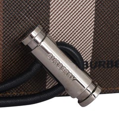 Burberry Check Print Leather Robin Crossbody Bag Multicolor