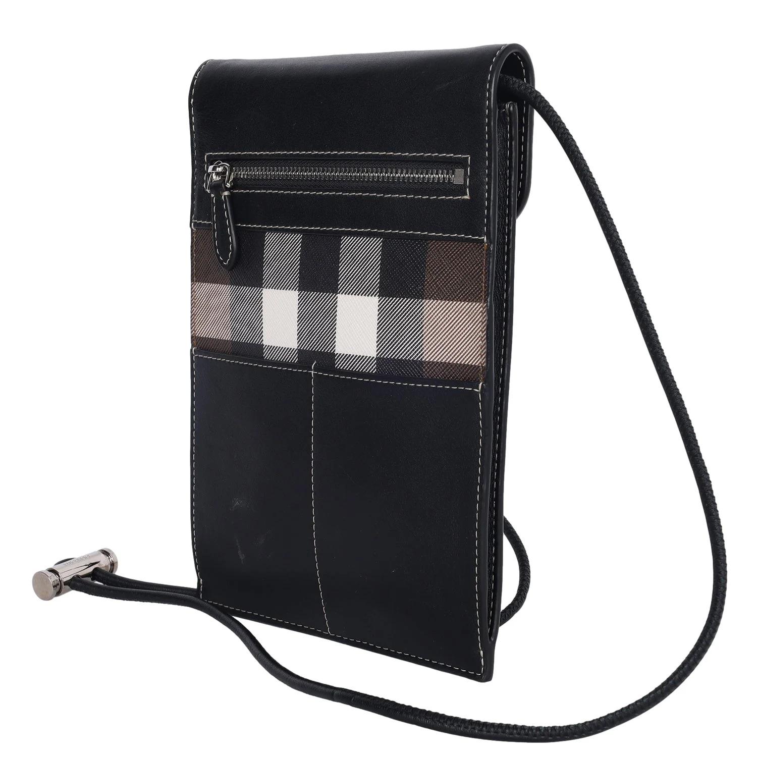 Women's Burberry Check Print Leather Robin Crossbody Bag Multicolor For Sale