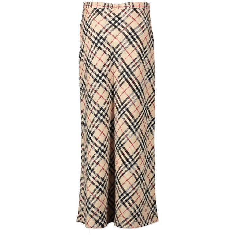 Burberry Checked Pattern Long Skirt - Size IT 46 at 1stDibs | burberry ...