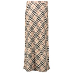 Burberry Checked Pattern Long Skirt - Size IT 46
