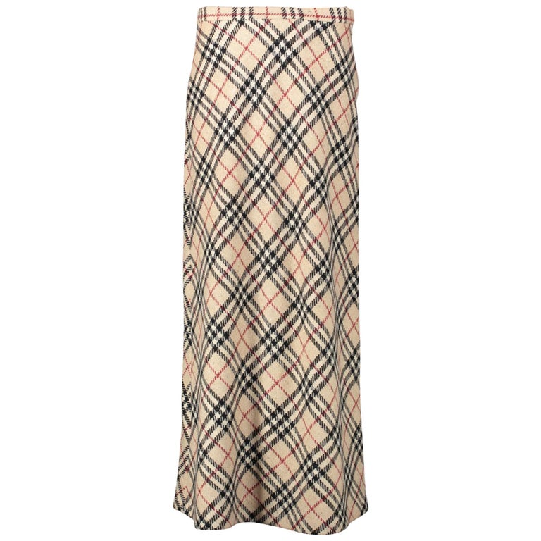 Burberry Checked Pattern Long Skirt - Size IT 46 at 1stDibs | burberry  skirt long, burberry long skirt, burberry maxi skirt