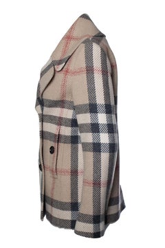 Burberry, checkered wool coat
