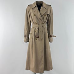 Vintage BURBERRY Chelsea Trench Coat Size M Beige Cotton 1990