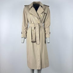 Vintage BURBERRY Chelsea Trench Coat XS Beige Circa 1990