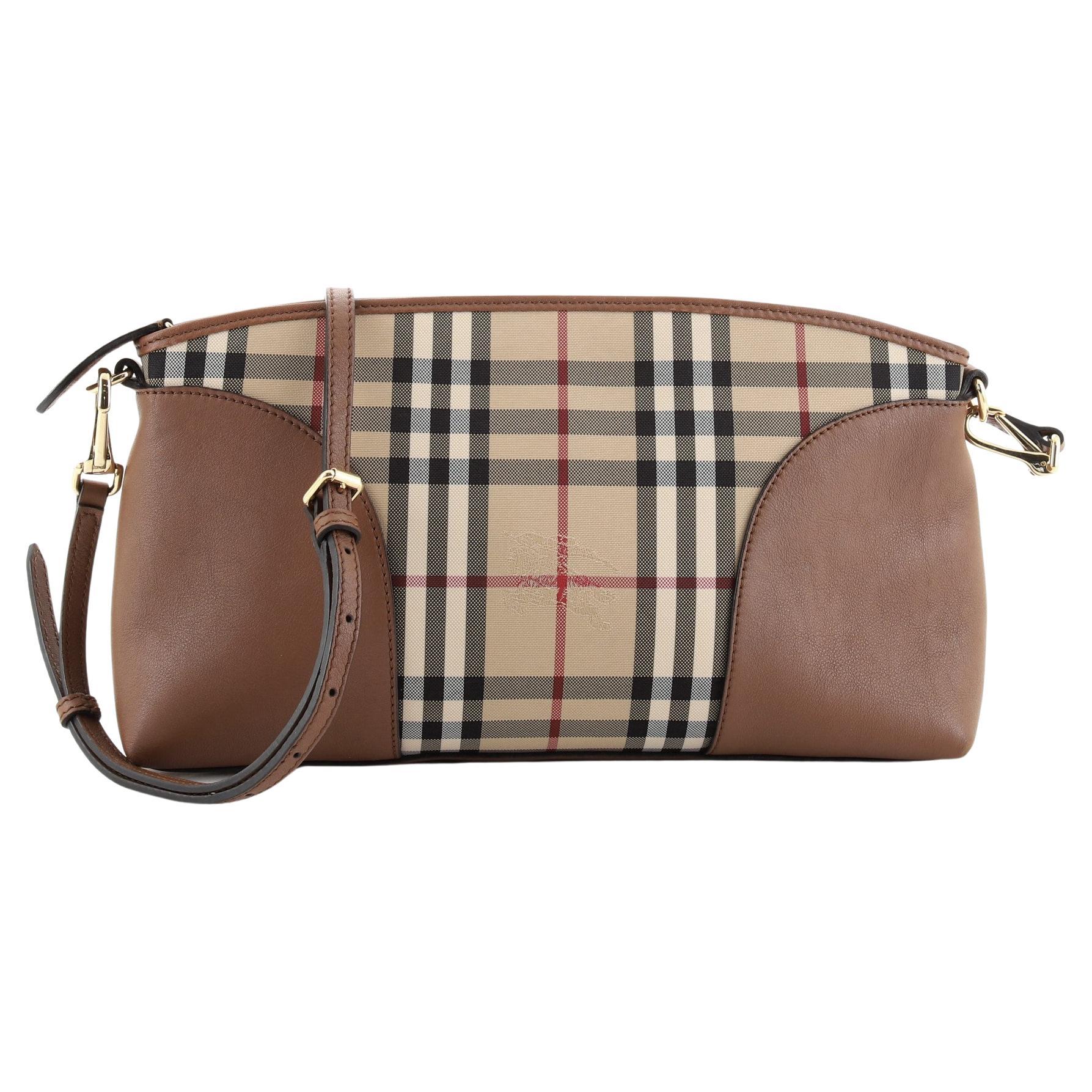 Burberry Greenford Graffiti Crossbody Bag Smoked Check Coated Canvas at