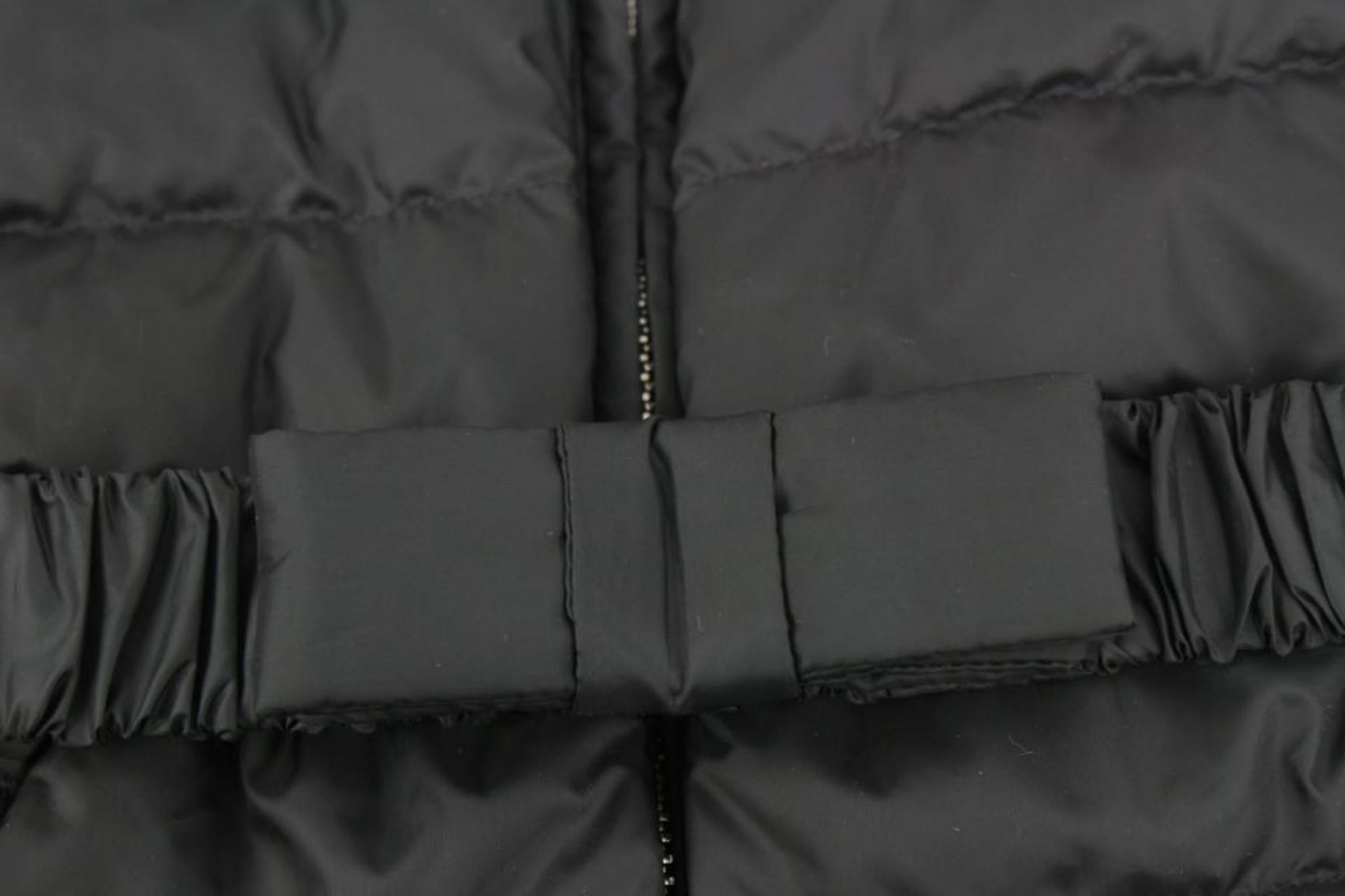 Burberry Children Kid's 7Y Black Puffer Fur Trimmed Coat Winter Jacket 124b16 3