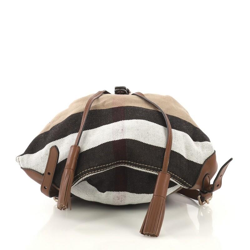 Brown Burberry Chiltern Backpack House Check Canvas Medium