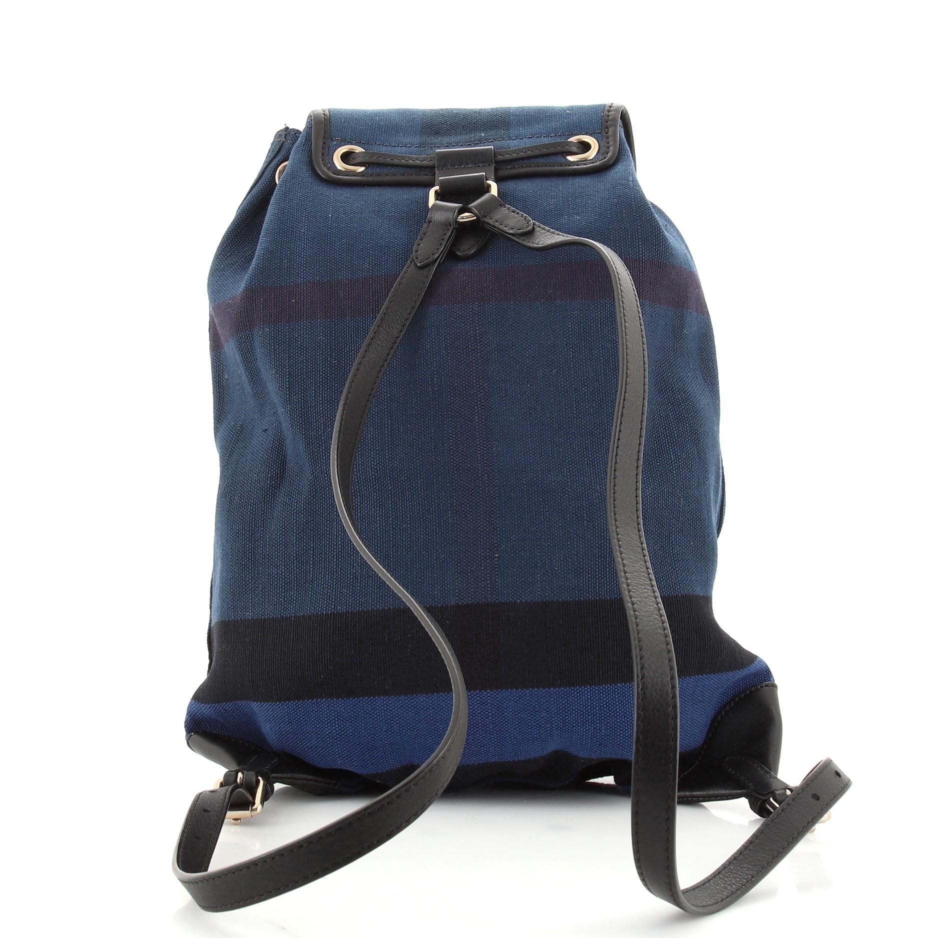 Burberry Chiltern Backpack House Check Canvas Medium In Good Condition In NY, NY