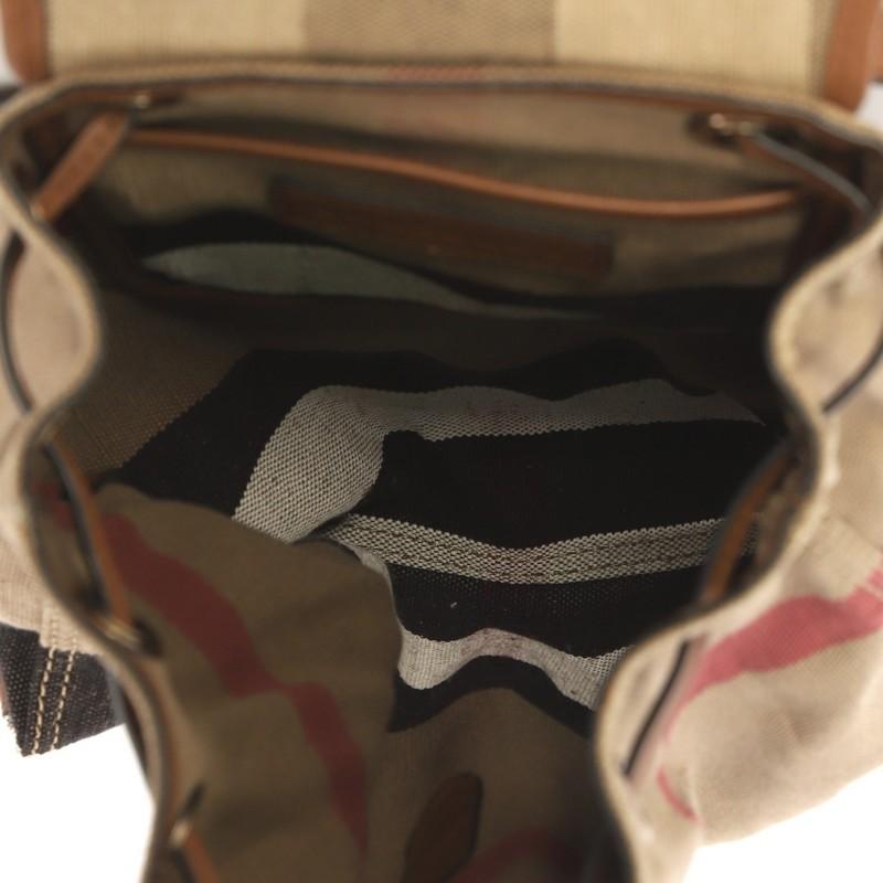 Burberry Chiltern Backpack House Check Canvas Medium In Excellent Condition In NY, NY