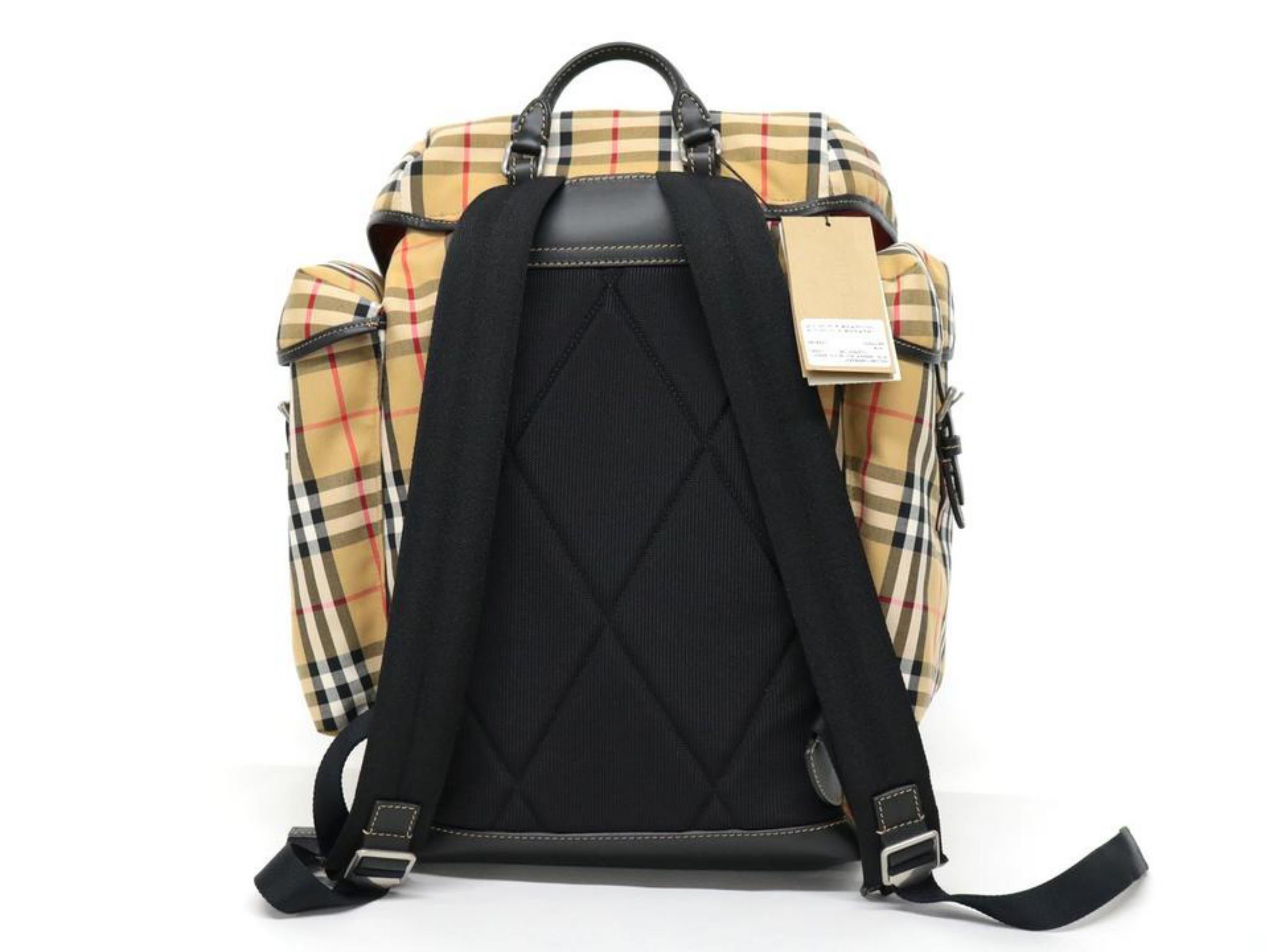 Burberry Classic Beige Nova Check Explorer Backpack 241537 For Sale 4