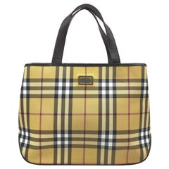 Vintage Burberry Classic Beige Nova Check Tote Bag 862361