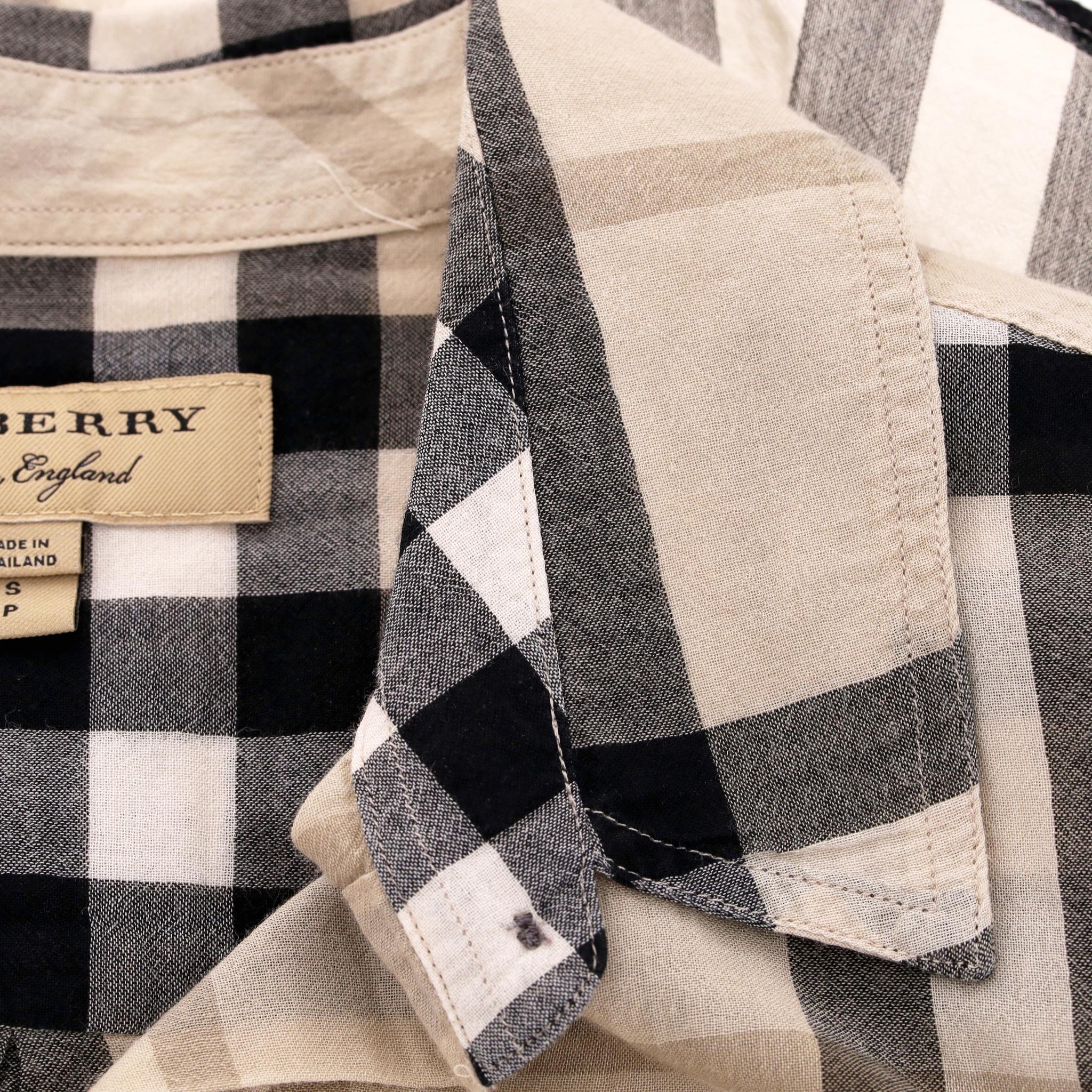 Donna Camicia in cotone Burberry Classic Check in vendita