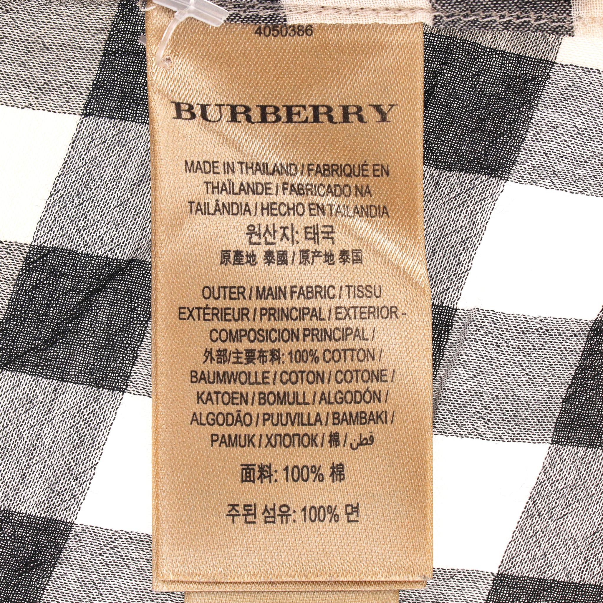 Camicia in cotone Burberry Classic Check in vendita 3