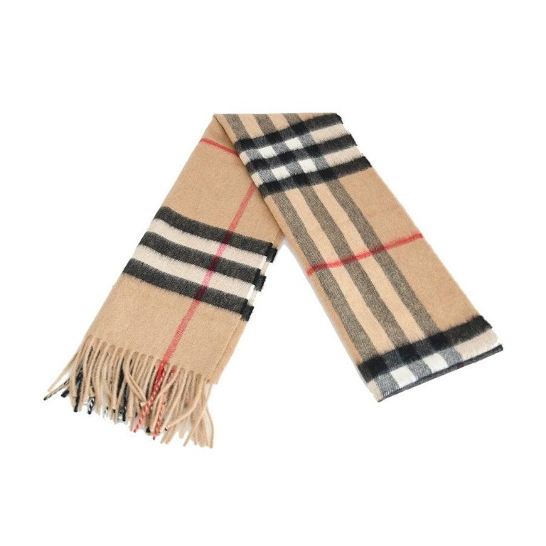 Burberry Classic Pattern Scarf Brown For Sale at 1stDibs