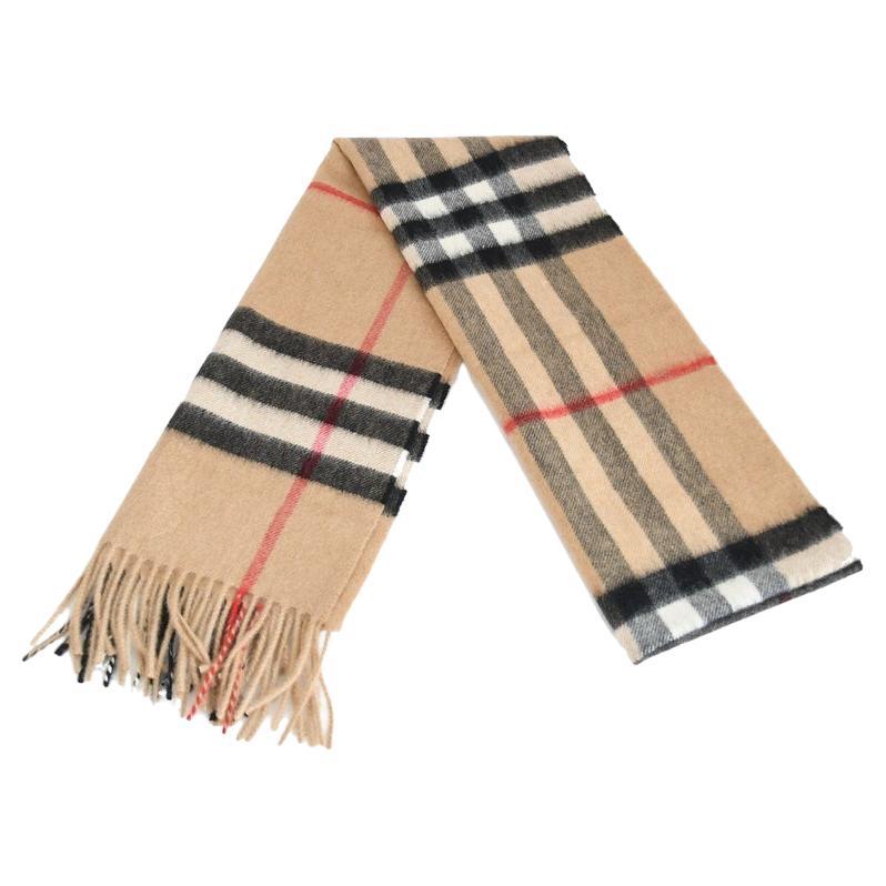 Burberry Classic Pattern Scarf Brown For Sale