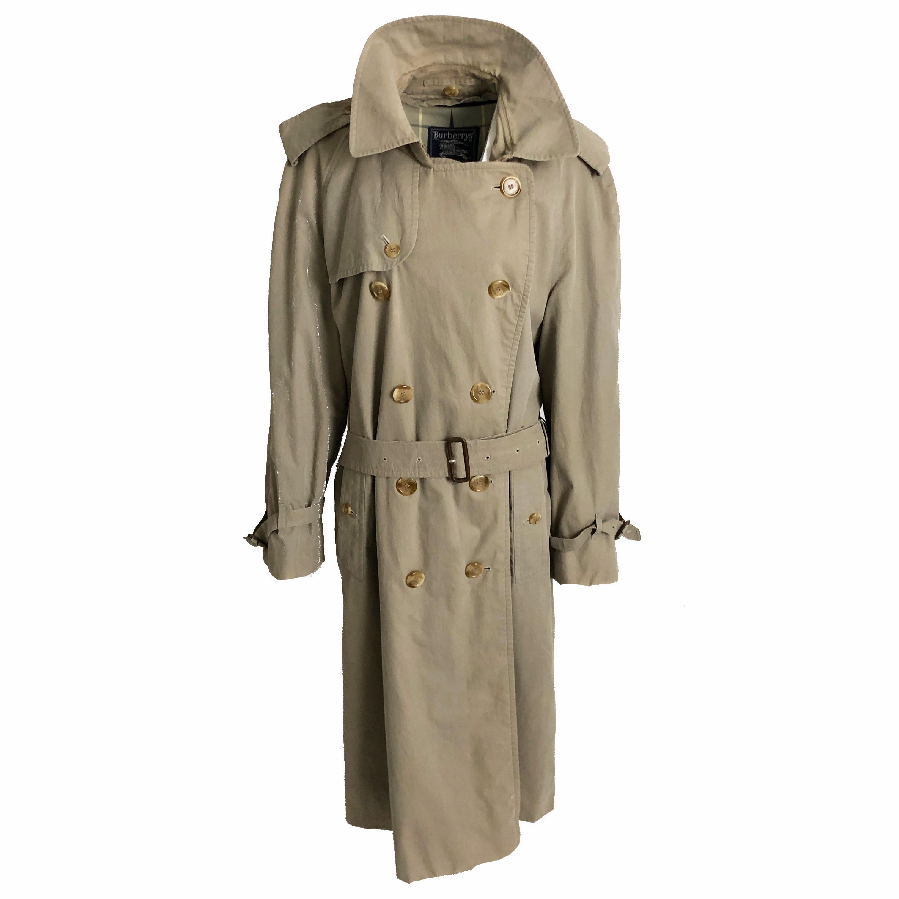 Burberry Classic Trench Coat with Belt Mens Vintage Outerwear Sz 48 at ...