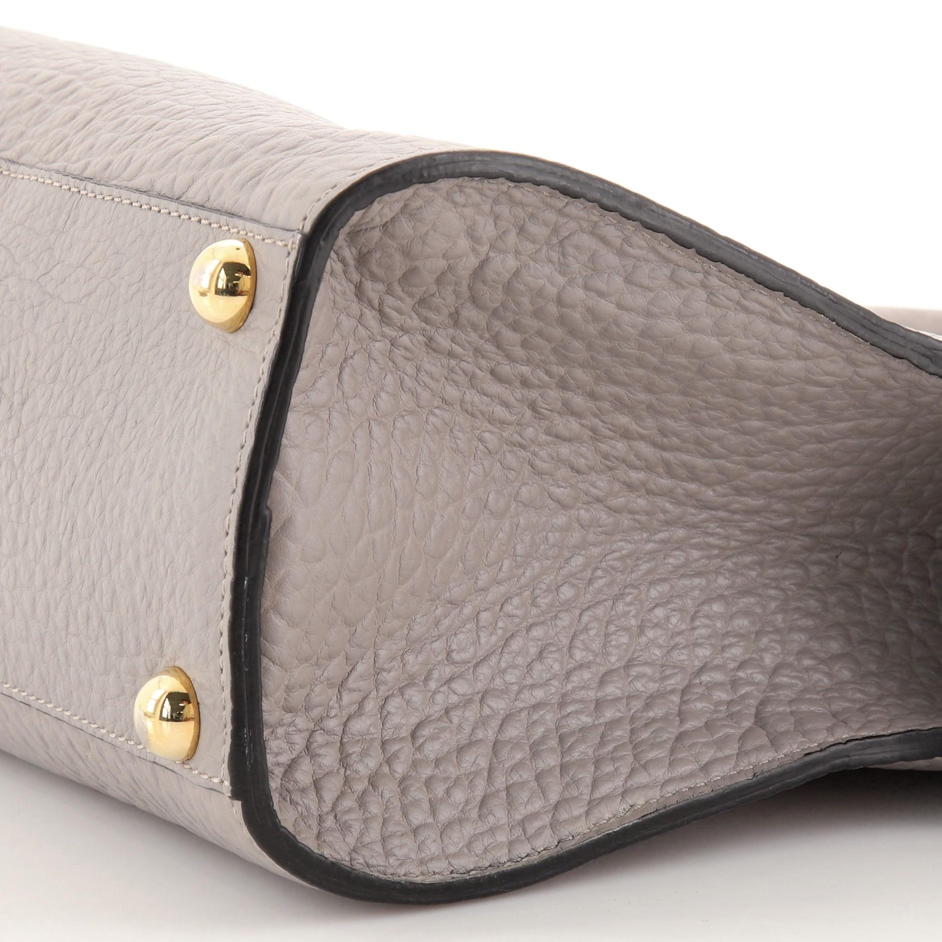 Umwandelbare Burberry Clifton Tragetasche aus genarbtem Leder Medium 1