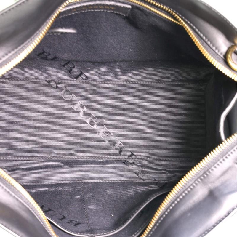 Black Burberry Clifton Convertible Tote Smooth Leather Medium