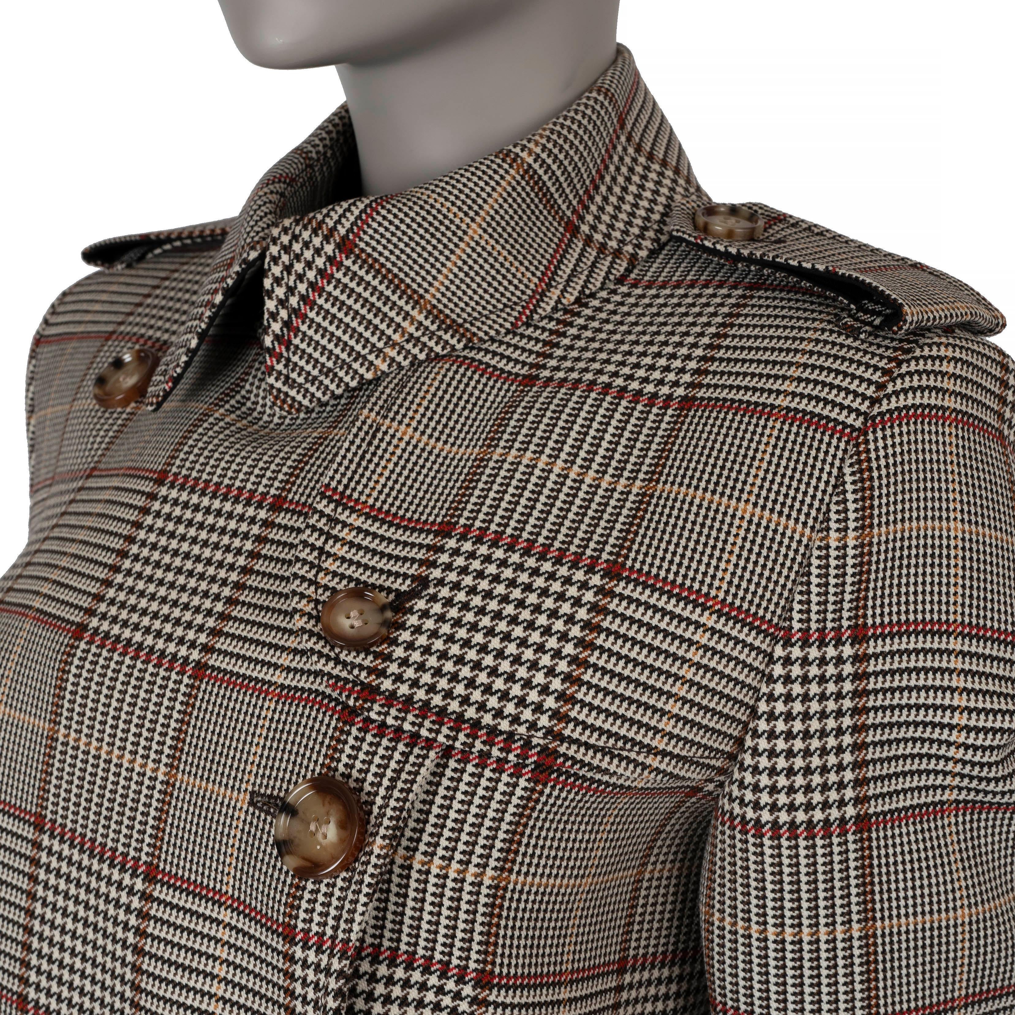 BURBERRY Clove brown beige wool KENSINGTON TRENCH Coat Jacket 6 XS For Sale 1